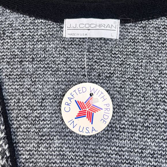 Vintage 90s Grandpa Cardigan Sweater J.J. Cochran - Size Large - Picture 4 of 6